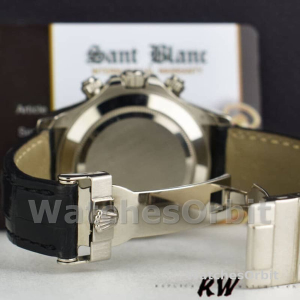 Replica Rolex Daytona 40mm Heren-116519-Witte Wijzerplaat-Zwarte Ogen Wit