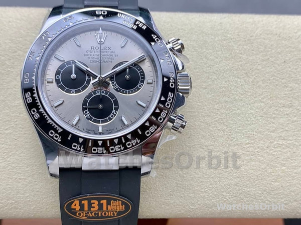 Replica Rolex Daytona 40mm Uomo-116519-oro bianco-quadrante grigio