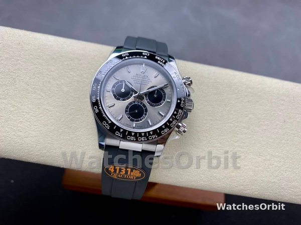 Replica Rolex Daytona 40mm Uomo-116519-oro bianco-quadrante grigio