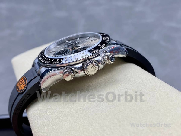 Replica Rolex Daytona 40mm Uomo-116519-oro bianco-quadrante grigio