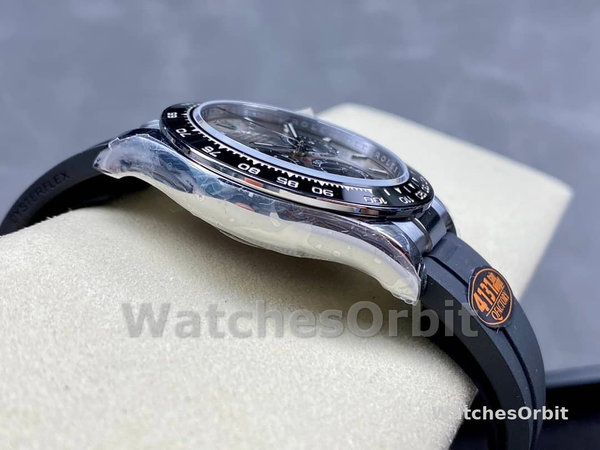 Replica Rolex Daytona 40mm Uomo-116519-oro bianco-quadrante grigio