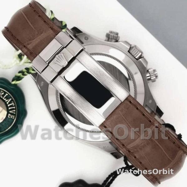 Rolex Daytona 116519 White Gold Racing Dial Brown Leather strap 40mm Herren Replica Watch