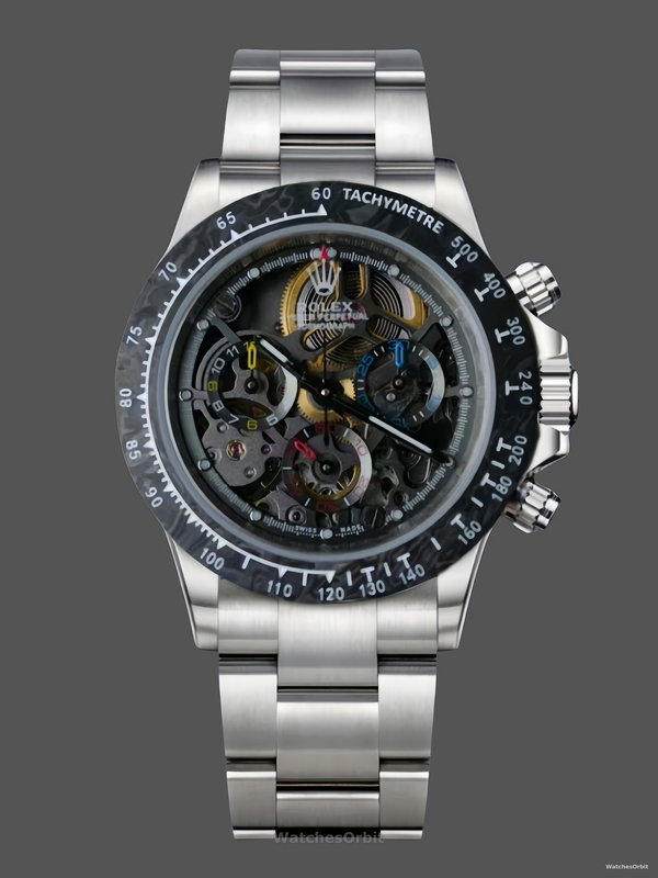 Rolex Daytona 116520 ADG Skeleton Dial Steel Bracelet Steel Case Replica Watch