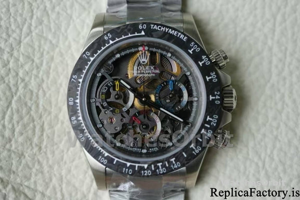 Men's Rolex Daytona-116520 ADG, Skeleton Dial, Steel Bracelet & Case, Black Skeleton