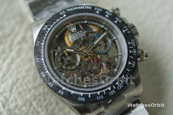 Replica Rolex Daytona 116520 ADG Skeleton Dial Steel Bracelet Steel Case Replica Uhr Luxuriöse Optik