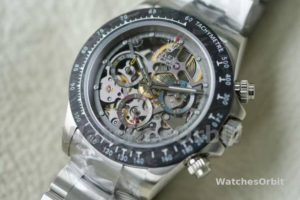 Replica Rolex Daytona 116520 ADG Skeleton Dial Steel Bracelet Steel Case Replica Uhr Luxuriöse Optik