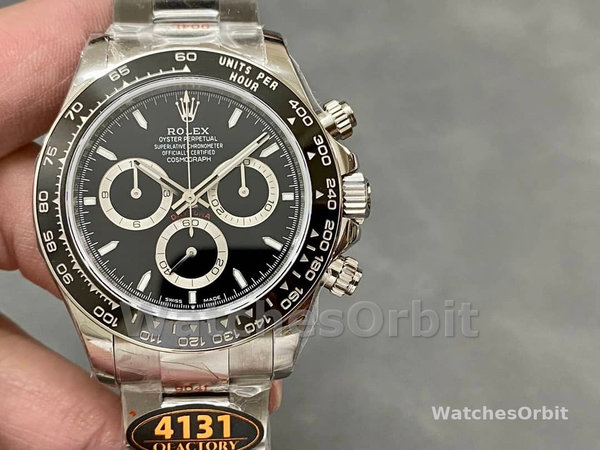 Replica Rolex Daytona 116520 Edelstahlgehäuse Schwarzes Zifferblatt 40MM Herren Replica Uhr Stilvolles Accessoire