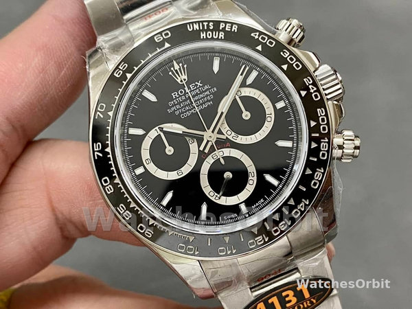 Replica Rolex Daytona 116520 Edelstahlgehäuse Schwarzes Zifferblatt 40MM Herren Replica Uhr Stilvolles Accessoire