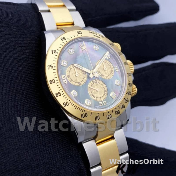 Mens Rolex Daytona 40mm Mens-116523-Dark MOP-Black Dial MOP Replica Image