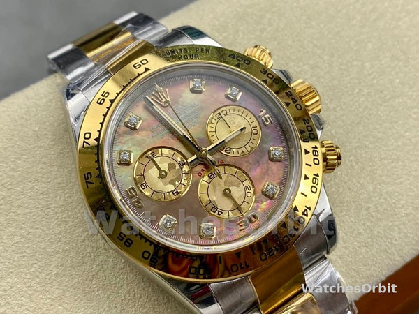 Mens Rolex Daytona 40mm Mens-116523-Dark MOP-Black Dial MOP Replica Image