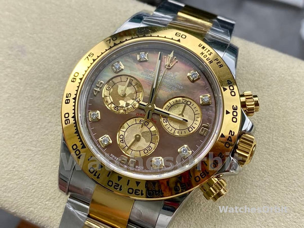 Mens Rolex Daytona 40mm Mens-116523-Dark MOP-Black Dial MOP Replica Image