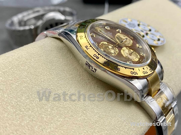 Mens Rolex Daytona 40mm Mens-116523-Dark MOP-Black Dial MOP Replica Image