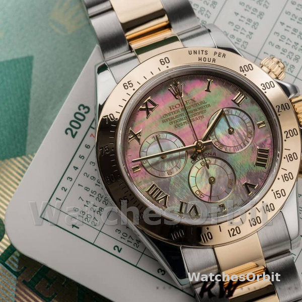 Men's Rolex Daytona 40mm Men's-116523-Stainless Steel-Black MOP Dial MOP