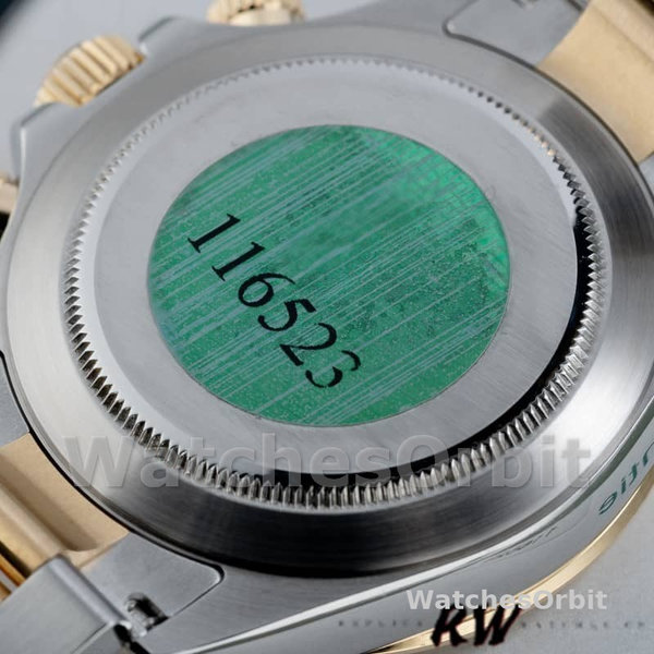 Replica Rolex Daytona 40mm Uomo-116523-Acciaio inossidabile-Cronografo Quadrante Cronografo