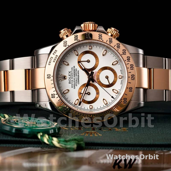 Men's Rolex Daytona 40mm Men's-116523-Stainless Steel-White Dial White