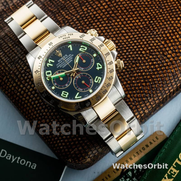 Men's Rolex Daytona 40mm Men's-116523-Steel & Yellow Gold-Blue Racing Dial Blue