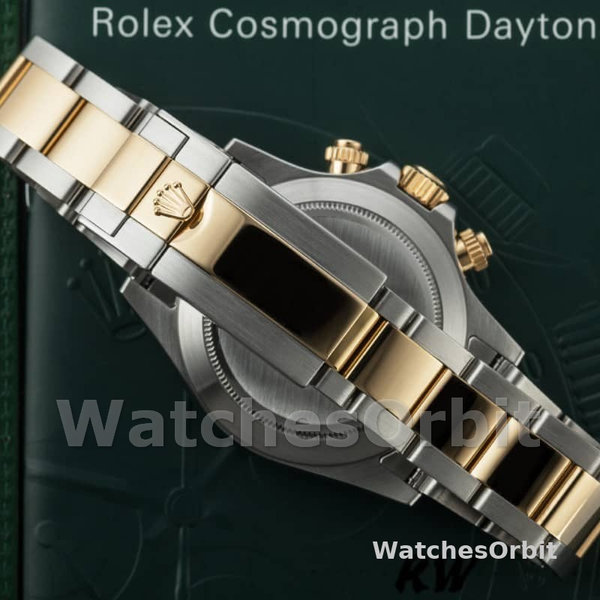 Replica Rolex Daytona 40mm Heren-116523-Staal & Geelgoud-Blauwe Racing Dial