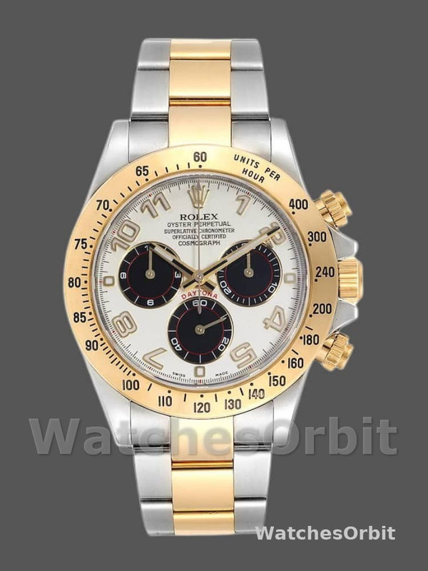 Rolex Daytona 116523 White Arabic Panda Dial 40mm Mens Replica Watch