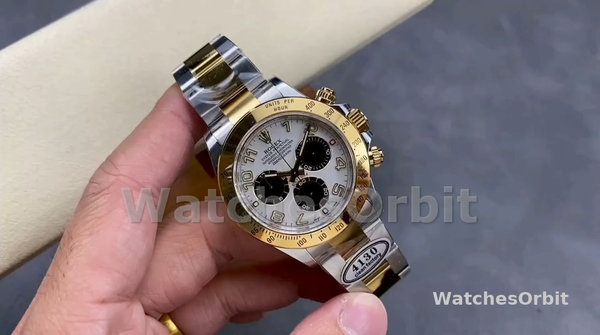 Replica Rolex Daytona 40mm Uomo-116523-Comparatore arabo bianco-Panda Bianco