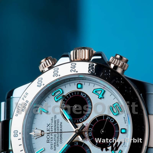 Mens Rolex Daytona 40mm Mens-116523-White Arabic-Panda Dial White Replica Image
