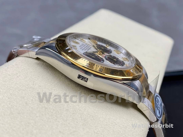Mens Rolex Daytona 40mm Mens-116523-White Arabic-Panda Dial White Replica Image