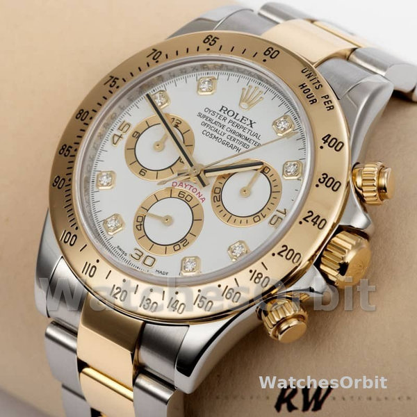 Men's Rolex Daytona 40mm Men's-116523-White-Diamond Dial White