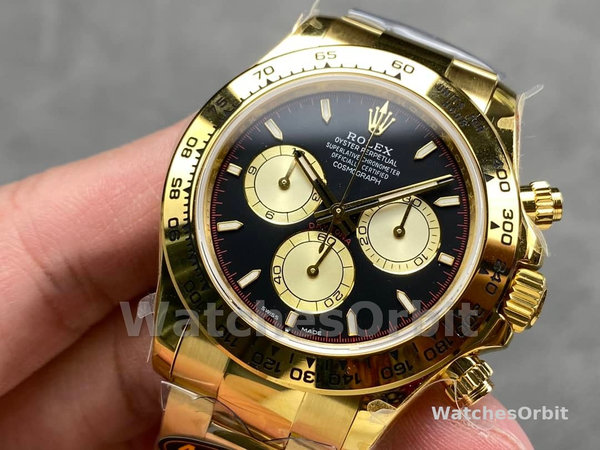 Rolex Daytona 116528 Yellow Gold Black Paul Newman Dial 40mm Mens Replica Watch