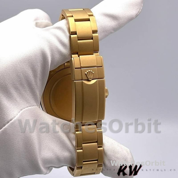 Mens Rolex Daytona 40mm Mens-116528-Yellow Gold-White Dial White Replica Image