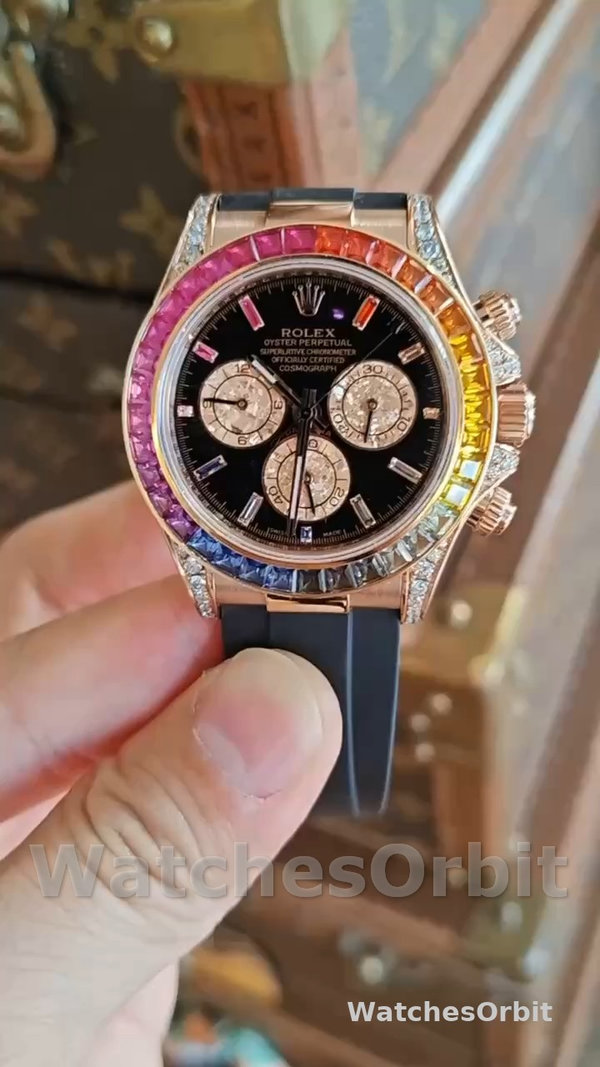 Replique Hommes - Rolex Daytona-116598RBOW, 40mm, Noir