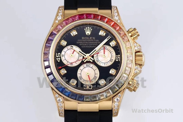 Mens Rolex Daytona-116598RBOW, 40mm, Black Replica Watch Image
