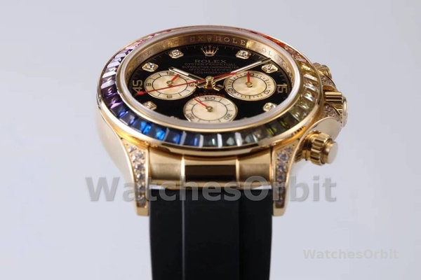 Mens Rolex Daytona-116598RBOW, 40mm, Black Replica Watch Image