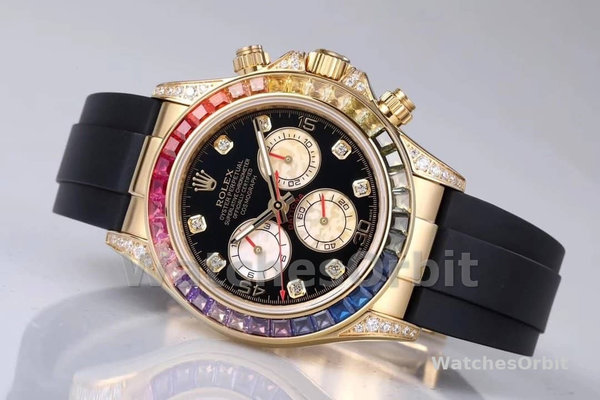 Mens Rolex Daytona-116598RBOW, 40mm, Black Replica Watch Image