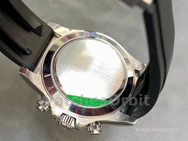 Replica Rolex Daytona 40mm Heren-116599-Pave Diamond Dial-Blauw Leren Band Blauw