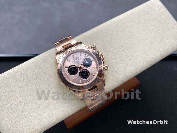 Rolex Daytona 126505 Everose Gold Sundust Panda Dial 40MM Mens Replica Watch