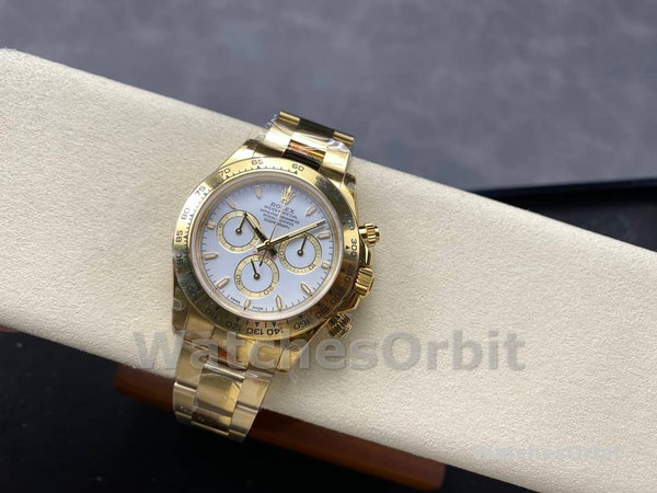 Rolex Daytona 126508 0001 18K Yellow gold White Dial Replica Watch