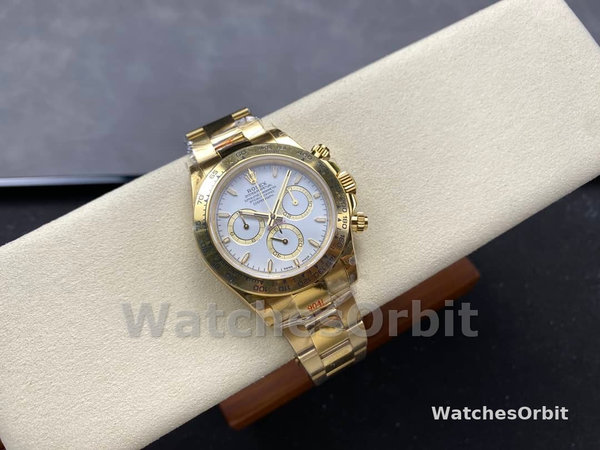 Rolex Daytona 126508 0001 18K Yellow gold White Dial Replica Watch