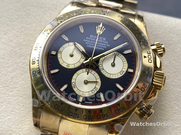 Mens Rolex Daytona-126508 0002, Two-Tone, Black Dial, Black Replica Watch Image
