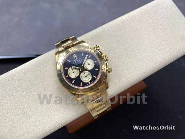 Mens Rolex Daytona-126508 0002, Two-Tone, Black Dial, Black Replica Watch Image