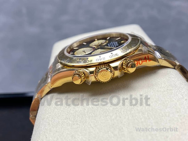 Mens Rolex Daytona-126508 0002, Two-Tone, Black Dial, Black Replica Watch Image