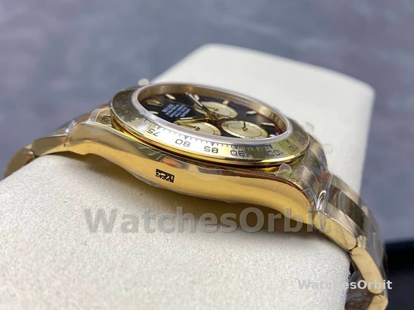 Mens Rolex Daytona-126508 0002, Two-Tone, Black Dial, Black Replica Watch Image