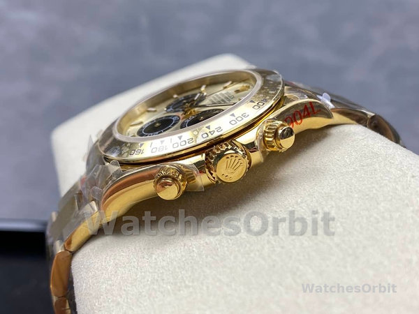 Mens Rolex Daytona-126508 0006, Yellow Gold Bracelet, 1:1, Champagne Replica Watch Image