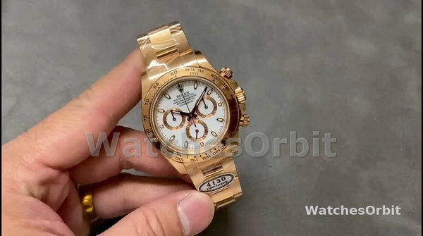 Replica Rolex Daytona 126508 Oro rosa 18 carati Quadrante bianco Cronografo da uomo Quadrante bianco