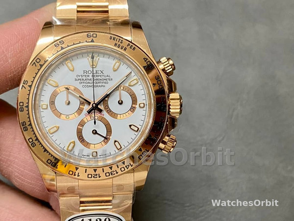 Rolex Daytona 126508 18K Rose Gold White Dial Men's Watch