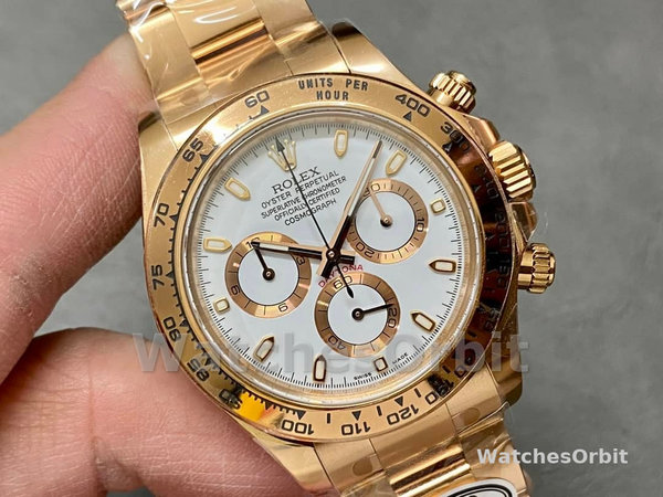 Rolex Daytona 126508 18K Rose Gold White Dial Men's Watch