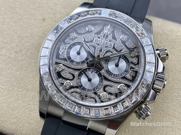 Rolex Daytona 40mm Eye of the Tiger White Gold Diamond Dial Oysterflex 116589TBR