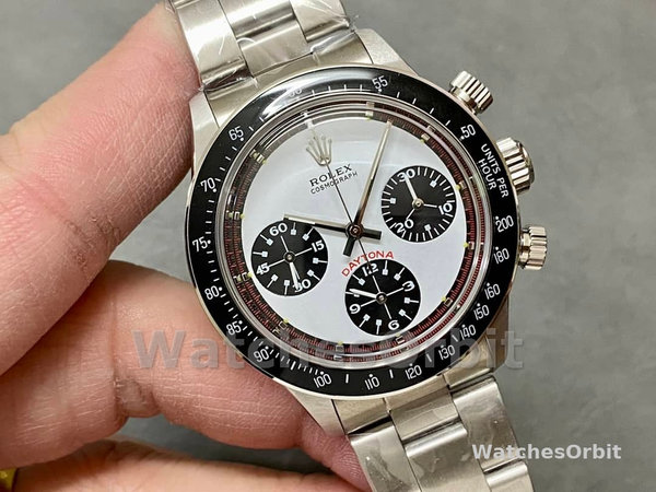 Rolex Daytona 6241 White Exotic Paul Newman Dial Mens Replica Watch