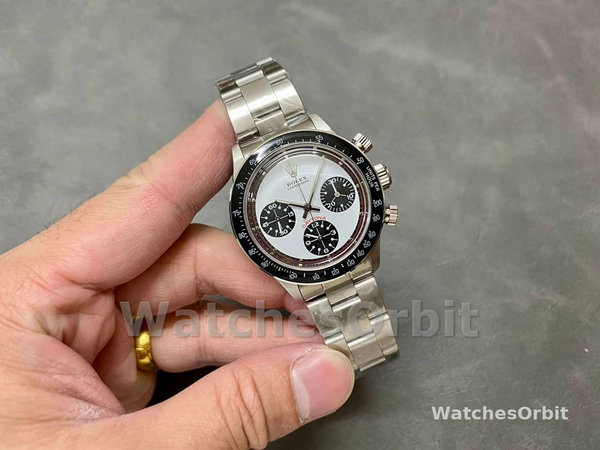 Rolex Daytona 6241 White Exotic Paul Newman Dial Mens Replica Watch