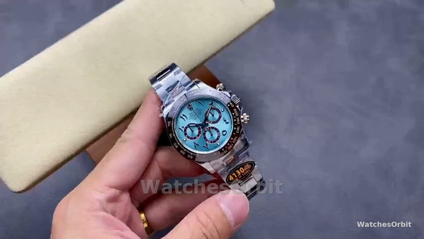 Replica Rolex Daytona-116506 da uomo, quadrante arabo, blu ghiaccio