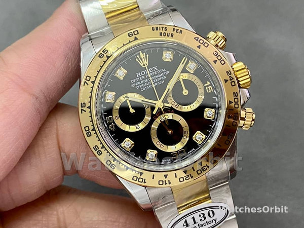 Rolex Daytona Black Dial Two Tone Oyster 116503 40mm Men's Watch