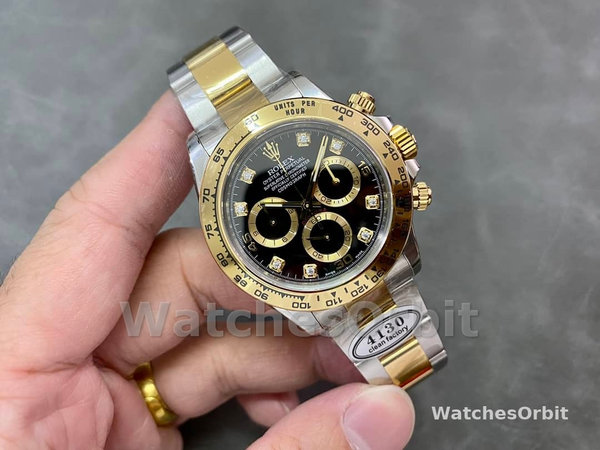 Rolex Daytona Black Dial Two Tone Oyster 116503 40mm Men's Watch